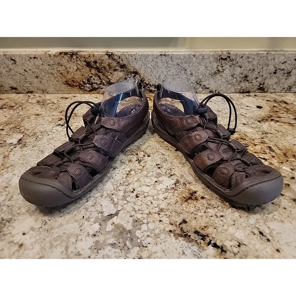 Keen Newport Leather Closed Toe Sandals Mens US 11.5 Dark Brown Hiking Fisherman